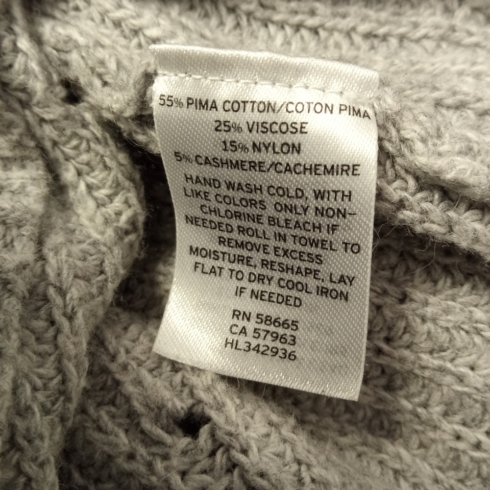 Chelsea 28 Women's Grey Hi-Lo Turtleneck Sweater L - Picture 6 of 6